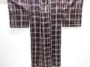 未使用品　格子織り出し雨コート